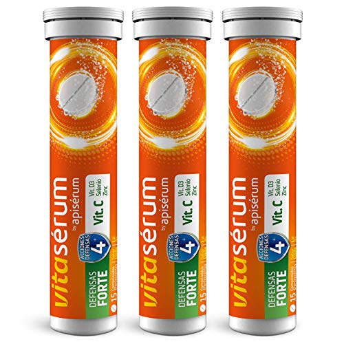 Vitaserum Defensas Forte 30 + 15 comprimidos | Vitamina C (600 mg), D3, Selenio y Zinc, ayuda a tu sistema inmunitario, cansancio y fatiga | Tratamiento 45 días Vitaserum Defensas Forte 30 + 15 comprimidos | Vitamina C (600 mg), D3, Selenio y Zinc, ayuda a tu sistema inmunitario, cansancio y fatiga | Tratamiento 45 días