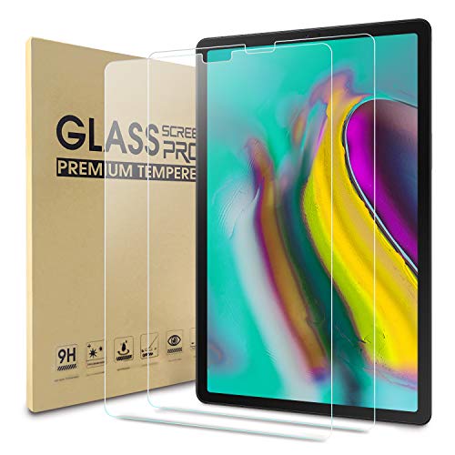 WD&CD [2 Piezas Protector de Pantalla Compatible con Samsung Galaxy Tab S5e 10.5 SM-T720/SM-T725 Cristal Templado con [Garantía de por Vida] [Alta Definicion] [Anti Scratch] [Anti Bubble]