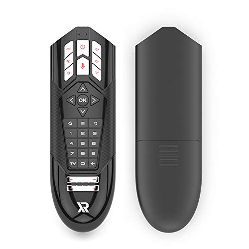 Wechip R1 2.4G Wireless Air Mouse Ratón de Aire con Receptor USB 6-Axis Motion Sensing Handheld Mando a Distancia Control de Voz Inteligente 31 Teclas IR Learning para Smart TV Android TV Box PC