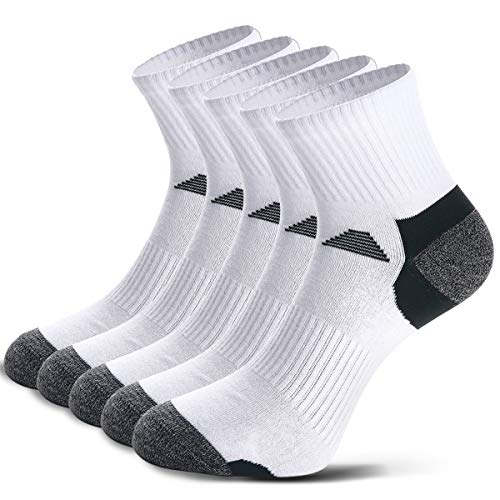 Weekend Peninsula 5 Pares Calcetines Running Deportivos Deporte Hombres Mujer de Transpirables Finos Algodon (37-42, Blanco - 5 Pares) Weekend Peninsula 5 Pares Calcetines Running Deportivos Deporte Hombres Mujer de Transpirables Finos Algodon (37-42, Blanco - 5 Pares)
