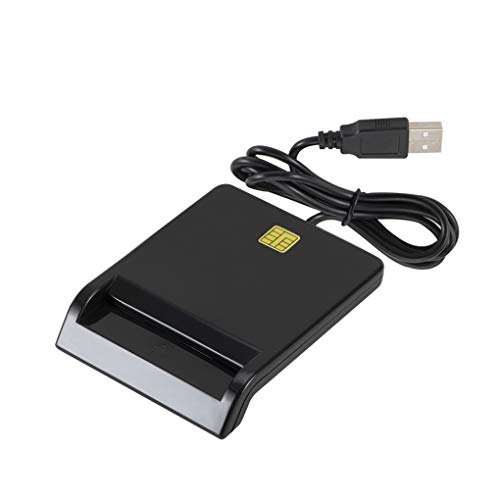 weilifang USB 2.0 Lector de Tarjetas Inteligente Inteligente de Tarjetas Externo Lector de Tarjetas ATM/IC/Electronic ID/CAC/Impuestos/Banco