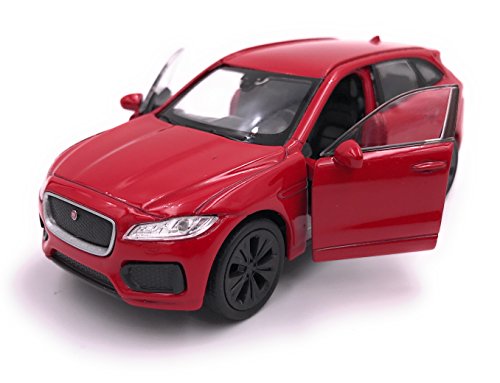 Welly Producto de Licencia de Auto Modelo Jaguar F-Pace SUV Modelo 1: 34-1: 39 Rojo