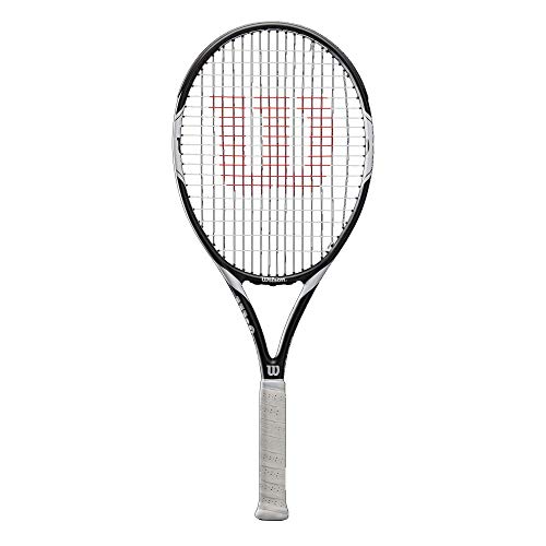 Wilson Raqueta de Tenis, Federer Team 105, Unisex, Principiantes y Jugadores intermedios, Blanco/Negro, Tamaño de empuñadura L2 Wilson Raqueta de Tenis, Federer Team 105, Unisex, Principiantes y Jugadores intermedios, Blanco/Negro, Tamaño de empuñadura L2