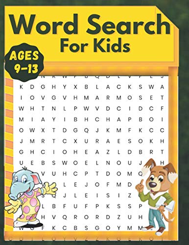 Word Search For Kids Ages 9-13: 48 Animal word search, with solutions.