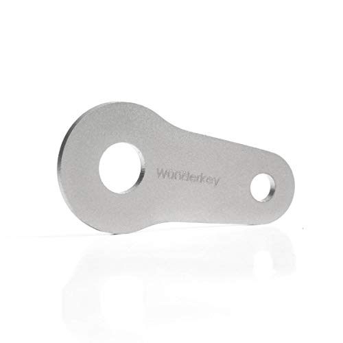 WUNDERKEY® Chip Carrito – Chip extraíble de Acero Inoxidable/Metal – 100% Made in Germany [Llavero | Smart-Tool | Mini Gadget | Chip de Carrito de Compras| Accesorio | Add-On]