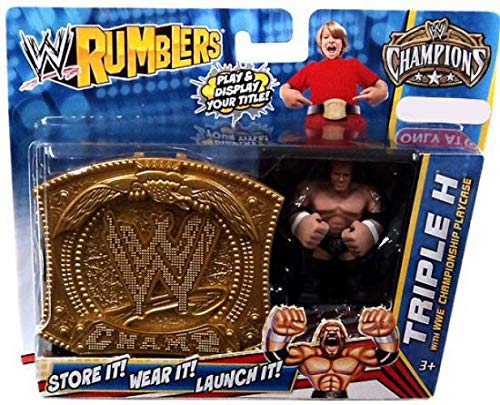 WWE Wrestling Rumblers Exclusive Triple H with WWE Championship Playcase by WWE