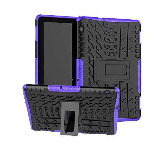 XITODA Funda Huawei MediaPad T5 10, Hybrid Rugged Armor Duro PC + TPU Silicone Back Case Cover Carcasa para Huawei MediaPad T5 10 2018 Tablet Funda con Kickstand - Púrpura XITODA Funda Huawei MediaPad T5 10, Hybrid Rugged Armor Duro PC + TPU Silicone Back Case Cover Carcasa para Huawei MediaPad T5 10 2018 Tablet Funda con Kickstand - Púrpura