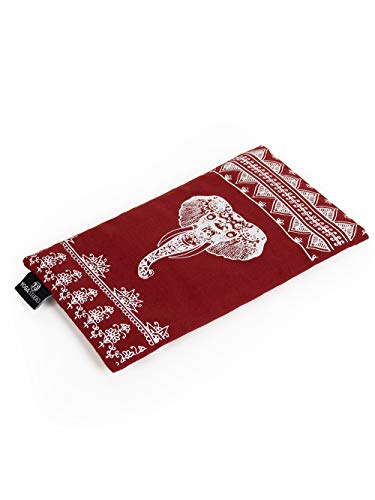 Yoga Studio Almohada orgánica para ojos – 23 cm x 13 cm relleno de linaza almohada de yoga para ojos cansados, relajación y dolores de cabeza (elefante azteca burdeos) Yoga Studio Almohada orgánica para ojos – 23 cm x 13 cm relleno de linaza almohada de yoga para ojos cansados, relajación y dolores de cabeza (elefante azteca burdeos)