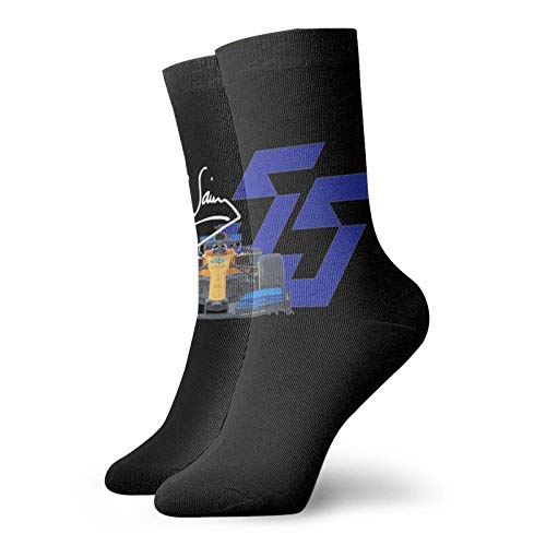 Yuanmeiju calcetines de punto Carlos Sainz Socks,Double Dry Moisture Wicking Odor Crew Socks for Men and Women One Size