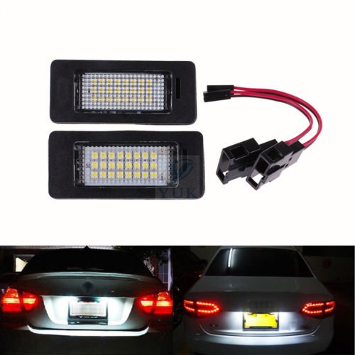 Yuk 2 x número de licencia Plate lámpara de luz LED para A4 B8 A5 Q5 Passat S5 libre de errores