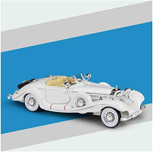 YZHM 1,18 Diecast Tire del automóvil Puertas Mercedes de Alloy Toys 500k y Caps para la colección Adecuada para Hombres y Mujeres Amantes, Rojo,Blanco