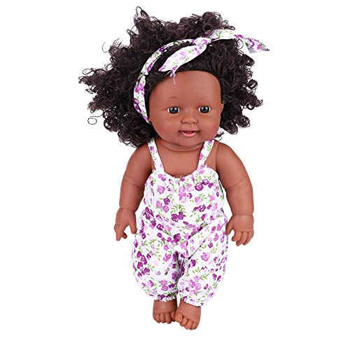 Zerodis Suave Baby Doll Artificial Bebé recién Nacido Realista de Cuerpo Completo Muñeca Reborn Juegos interactivos Juguetes para niños Regalo de cumpleaños para niñas (Purple Lavender Jumpsuit)