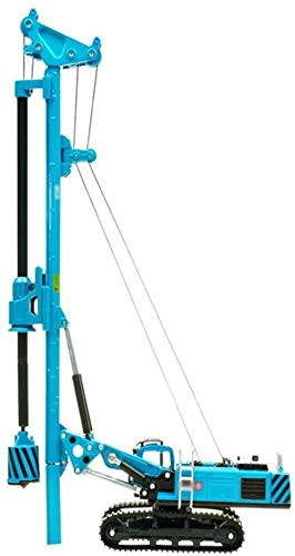 zeyujie 1:64 aleación de Juguete Modelo de Plataforma de máquina tragaperras martinete máquina tragaperras Coche ingeniería de perforación Rotatoria niño Excavadora (Color : Azul)
