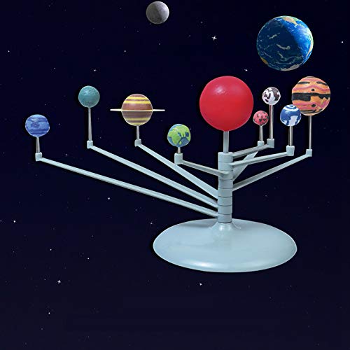 ZJchao Niños DIY 9 Planetas Modelo de Sistema Solar Ensamblaje y Pintura Juguete Educativo, Bola de luz Astronómica Juguetes Experimentales de Ciencia