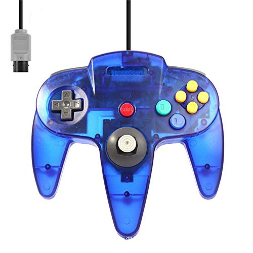 ZSGG Mando N64 Joystick Gamepad largo con cable N64 controladores de actualización Joystick Gamepad Controller para original Ultra 64 Bit Video Game Console N64 System