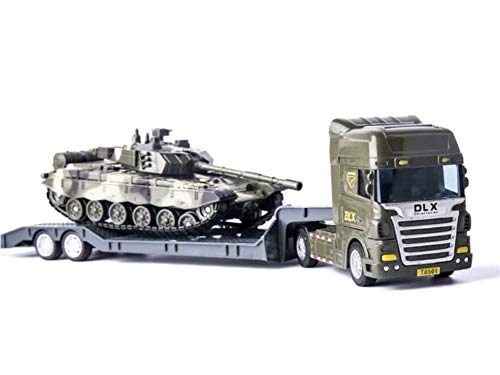 ZUKULIFE Vehículo Militar, Camión de Plataforma con Tanque Militar (Camión con Tanque)