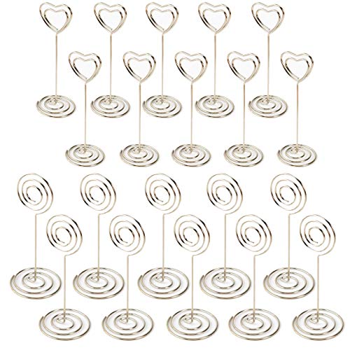 20 Pcs Sostenedor Pinzas Tarjeta Nota Fotos Soporte Metal Memo Clip Forma de Corazón Redondo Foto Sostenedor marco de DIY alicates para favor de boda fiesta o otras ocasiones(Plateado) 20 Pcs Sostenedor Pinzas Tarjeta Nota Fotos Soporte Metal Memo Clip Forma de Corazón Redondo Foto Sostenedor marco de DIY alicates para favor de boda fiesta o otras ocasiones(Plateado)