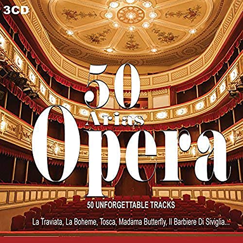 3 CD 50 Arie di Opera interpretati da Maria Callas, Luciano Pavarotti. Arie tratte da Il Barbiere di Sivilia, Tosca, Carmen, La Traviata, Il Rigoletto …