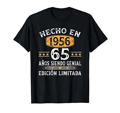 65 Años Cumpleaños Regalo Para Hombre Mujer Hecho En 1956 Camiseta