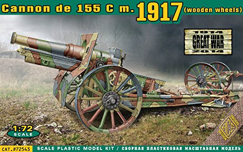 ACE Equipo Militar Modelo: Canon 155 cm de 1917 (Ruedas de Madera)