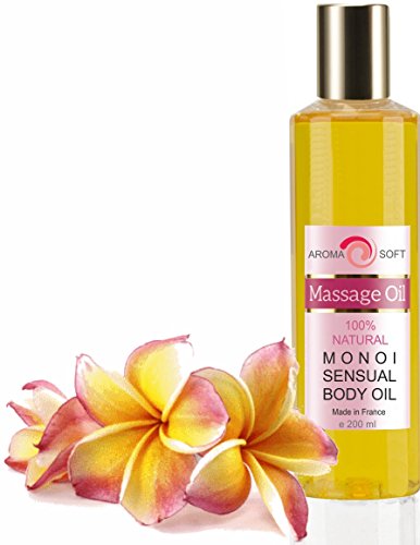 Aceite de Masaje Flor de Monoï 100% Natural - Relajación y Después del baño 200 ml - made in France