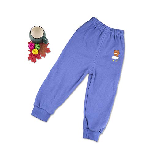 Addmluck Pantalones de deporte para niños y niñas, cálidos para invierno, de un solo color, para correr, de 6 meses a 8 años Oso azul. 80 cm