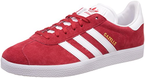 adidas Gazelle, Zapatillas de deporte Unisex Adulto, Rojo (Scarlet/Footwear White/Gold Metall), 43 1/3 EU