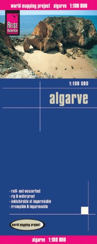 Algarve, mapa de carreteras impermeable. Escala 1:100.000. Reise-Know-How.