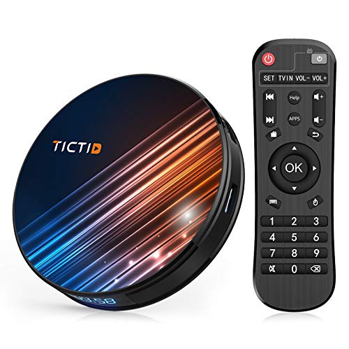 Android 9.0 TV Box 【4G+64G】 RK3318 Quad-Core 64bit Android TV Box, Wi-Fi Dual 5G/2.4G, BT 4.0, 4K*2K UHD H.265, USB 3.0 Smart TV Box