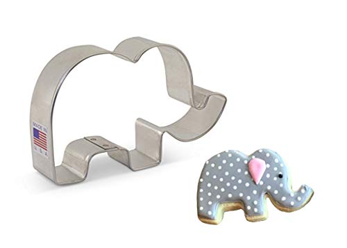 Ann Clark Cookie Cutters Cortador de galletas elefante adorable - 10,8 cm - Acero fabricado en EE. UU.