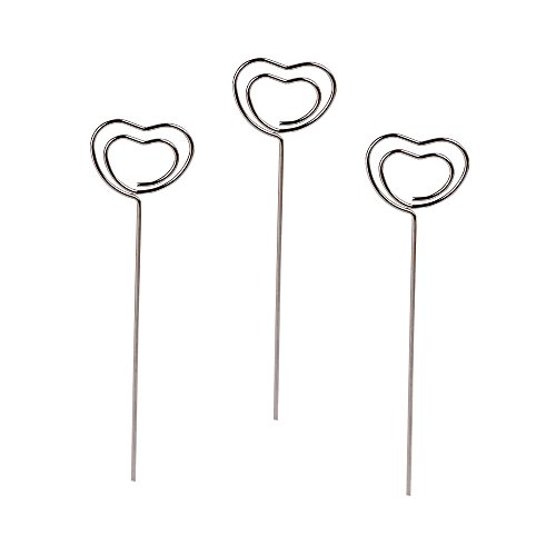 AONER 30pcs Memo Clip Soporte Metal de Tarjeta Forma de Corazón para Flores Nota Fotos Marco de Bricolaje Escritorio de Oficina Papel Alicates Favor de Boda Fiesta (12cm 30 uds.) AONER 30pcs Memo Clip Soporte Metal de Tarjeta Forma de Corazón para Flores Nota Fotos Marco de Bricolaje Escritorio de Oficina Papel Alicates Favor de Boda Fiesta (12cm 30 uds.)