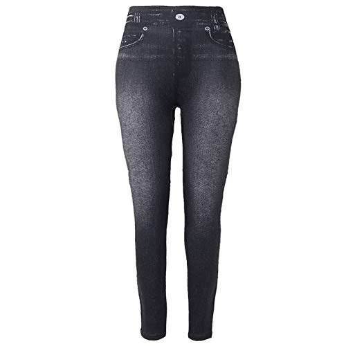 AOSUAI Elástica Mujeres Forrado De Invierno Sin Fisuras Jeggings Leggings Mayor De Los Zapatos De Imitación De Cintura Alta Jeans Denim Delgado del Lápiz Pantalones Leggings Leggings