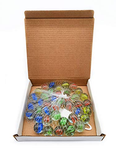 ARSUK Las pistas de mármol de vidrio de color ojo de gato vienen en una bolsa para juguetes, regalo de fiesta para niños, juego de anillo, agujero en la pared