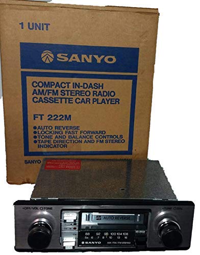 auto radio-cassete autoreverse SANYO ft 222 m radiocassette para coche clasico vintage antiguo nuevo a estrenar