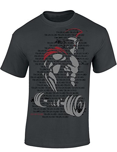 Baddery Camiseta: Train Hard Spartan/Bodybuilding/Fisico-Culturismo/Gimnasio/Gym/Músculo/Trabajo/T-Shirt Unisex/Regalo para Culturista (XL) Baddery Camiseta: Train Hard Spartan/Bodybuilding/Fisico-Culturismo/Gimnasio/Gym/Músculo/Trabajo/T-Shirt Unisex/Regalo para Culturista (XL)