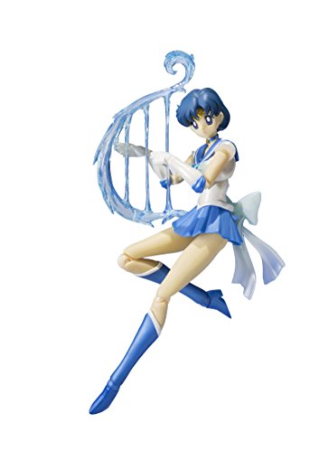 BANDAI- Amy Super Mercury, Figura de 14 cm, Sailor Moon S.H. Figuarts (BDISM128441)