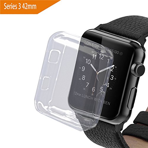 bandmax Apple Watch 3 Funda, 42mm Suave TPU Proteger Completa Case Anti-Arañazos Borrar Espalda para Apple Watch (42mm)