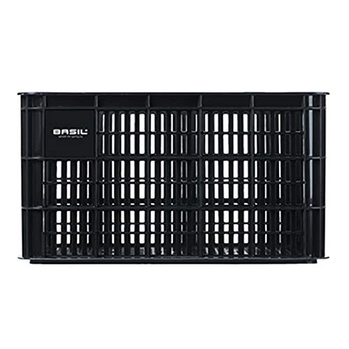 Basil Crate L Caja de Bicicleta para el portaequipajes de la Rueda Delantera, Unisex Adulto, Negro, 50 cm x 36 cm x 27 cm Basil Crate L Caja de Bicicleta para el portaequipajes de la Rueda Delantera, Unisex Adulto, Negro, 50 cm x 36 cm x 27 cm