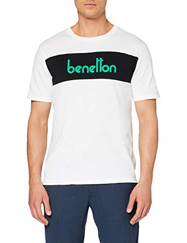 Benetton T-Shirt Jersey, Blanco (Bianco 101), X-Small para Hombre Benetton T-Shirt Jersey, Blanco (Bianco 101), X-Small para Hombre