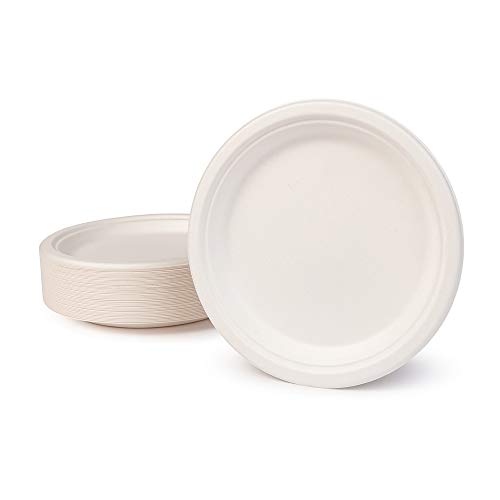 BIOZOYG Vajilla ecológica de bagazo desechable I 50 Piezas Platos de caña de azúcar Blanca Redondo blanqueada 22 cm I Vajilla Desechable Bio Plato de Comer Plato de Fiesta BIOZOYG Vajilla ecológica de bagazo desechable I 50 Piezas Platos de caña de azúcar Blanca Redondo blanqueada 22 cm I Vajilla Desechable Bio Plato de Comer Plato de Fiesta