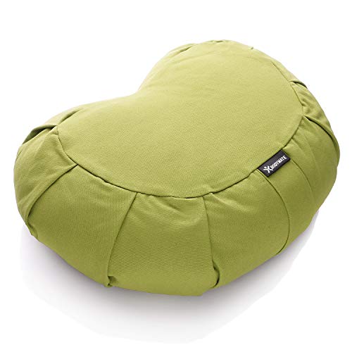 BODYMATE Cojín de Yoga Media Luna 42 cm Largo 30 cm Ancho 15 cm Alto | Relleno de cáscaras de Trigo sarraceno | Funda extragruesa y Lavable en Lavadora de algodón 100% | Cojín de meditación BODYMATE Cojín de Yoga Media Luna 42 cm Largo 30 cm Ancho 15 cm Alto | Relleno de cáscaras de Trigo sarraceno | Funda extragruesa y Lavable en Lavadora de algodón 100% | Cojín de meditación