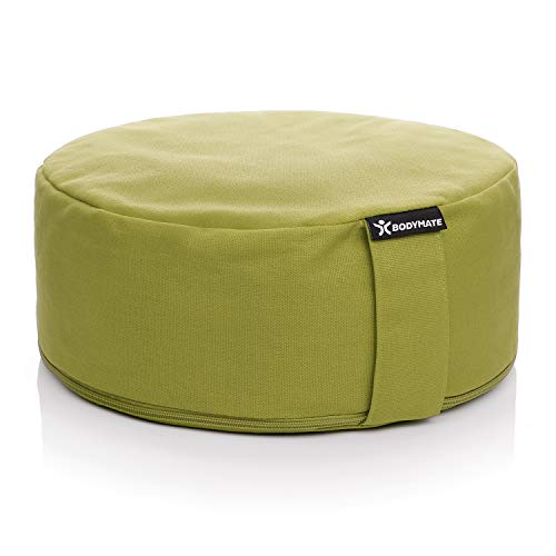 BODYMATE Cojín de Yoga Redondo | 31 cm diámetro 13 cm Alto | Relleno de cáscaras de Trigo sarraceno | Funda extragruesa y Lavable en Lavadora de algodón 100% | Cojín de meditación | Cojín de Asiento BODYMATE Cojín de Yoga Redondo | 31 cm diámetro 13 cm Alto | Relleno de cáscaras de Trigo sarraceno | Funda extragruesa y Lavable en Lavadora de algodón 100% | Cojín de meditación | Cojín de Asiento