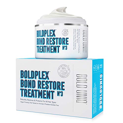 Boldplex No3 Bond Repair - Máscara de Tratamiento de Proteínas del Cabello - Fórmula Acondicionadora Hidratante para el Cabello Rizado, Seco, Teñido, Encrespado, Quebrado o Decolorado - 200ml