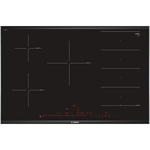 Bosch Serie 8 PXV875DC1E - Placa de inducción, 60 cm, 17 niveles de potencia, 3 zonas de cocción, Control táctil, Color negro