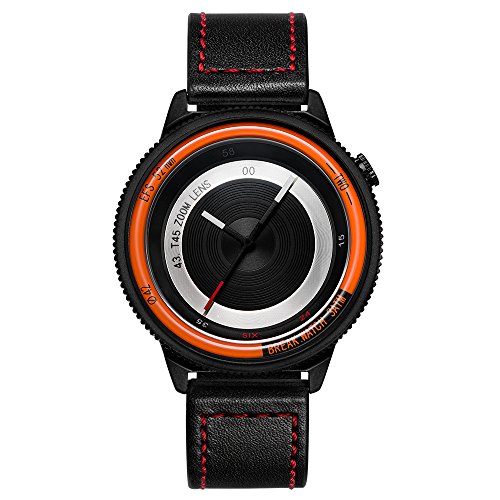 BREAK Reloj de Pulsera de Cuero de Las Mujeres de Los Hombres Reloj Creativo de Cuarzo de la Moda de Fotógrafo de la Moda BREAK Reloj de Pulsera de Cuero de Las Mujeres de Los Hombres Reloj Creativo de Cuarzo de la Moda de Fotógrafo de la Moda
