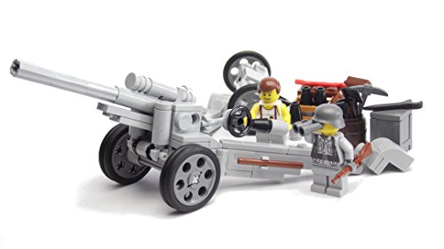 BricksStuff Cañón Obús sFh 18 con Figuras I Soldado Alemán de la Segunda Guerra Mundial, Accesorios Personalizados de BrickArms | Kit con Instrucciones | Compatible con Lego® BricksStuff Cañón Obús sFh 18 con Figuras I Soldado Alemán de la Segunda Guerra Mundial, Accesorios Personalizados de BrickArms | Kit con Instrucciones | Compatible con Lego®