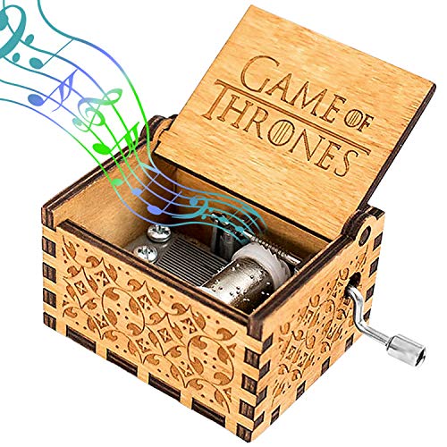 Caja de música de Madera, Game of Thrones Pure Hand-classical Caja de música Hand-wooden Artesanía de madera creativa Best Gifts