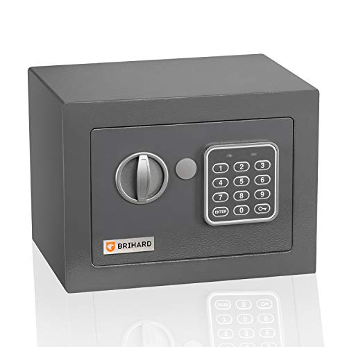 Caja fuerte electrónica Junior Brihard 17x23x17cm - Pequeña caja seguridad electrónica con código - Bloqueo digital de teclado, LED - Primera caja fuerte para niños con código Caja fuerte electrónica Junior Brihard 17x23x17cm - Pequeña caja seguridad electrónica con código - Bloqueo digital de teclado, LED - Primera caja fuerte para niños con código