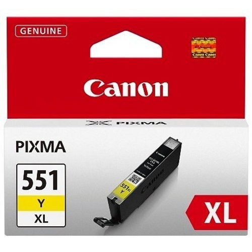 Canon CLI-551XL Y Cartucho de tinta original Amarillo XL para Impresora de Inyeccion de tinta Pixma MX725-MX925-MG5450-MG5550-MG5650-MG6350-MG6450-MG6650-MG7150-MG7550-iP7250-iP8750-iX6850