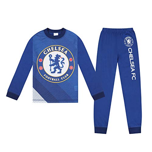 Chelsea FC - Pijama Largo Serigrafiado para niño - Producto Oficial - Azul - 7-8 años